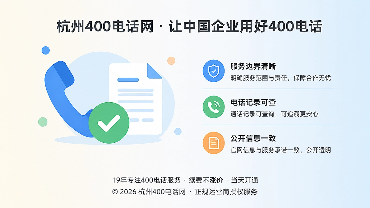 400电话与可核验服务承诺概念图